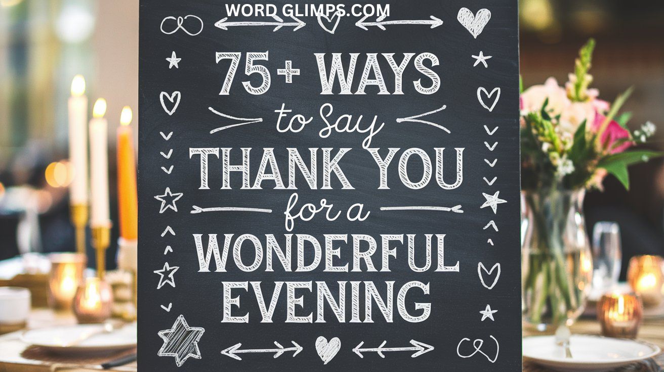 75+ Ways To Say Thank You For A Wonderful Evening