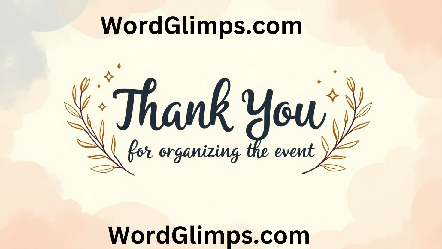 Thank you for organizing the event