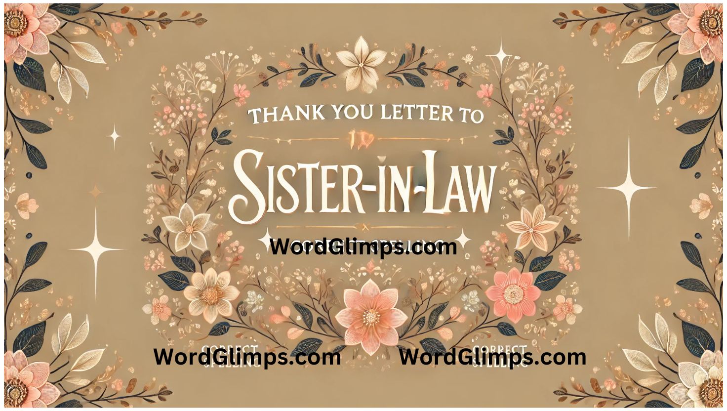 Thank you letter to sister in law